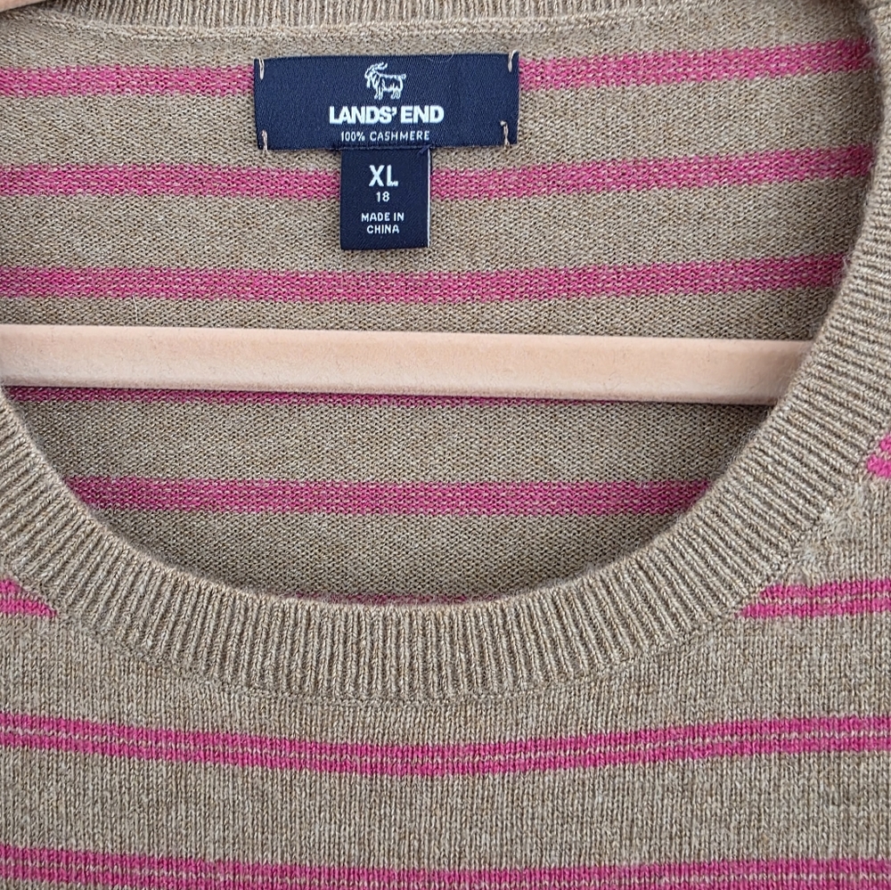 Lands End 100%Caahmere Sweater SZ XL - Picture 2 of 5